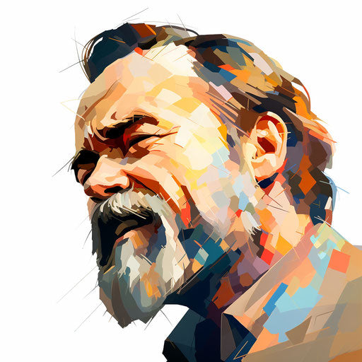 Artistic image of a chin in Impressionistic style