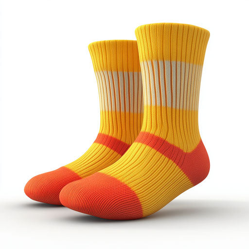 3D socks on flat white background, isolated clipart