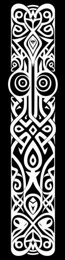 Black and white design in skeuomorphic style celtic culture