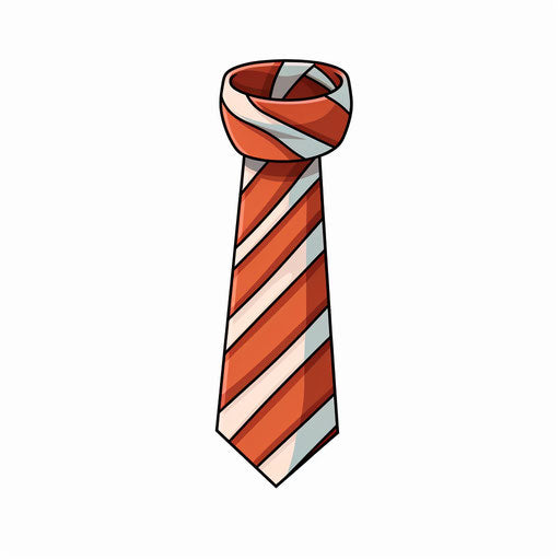 Minimalist-style necktie clipart on white background