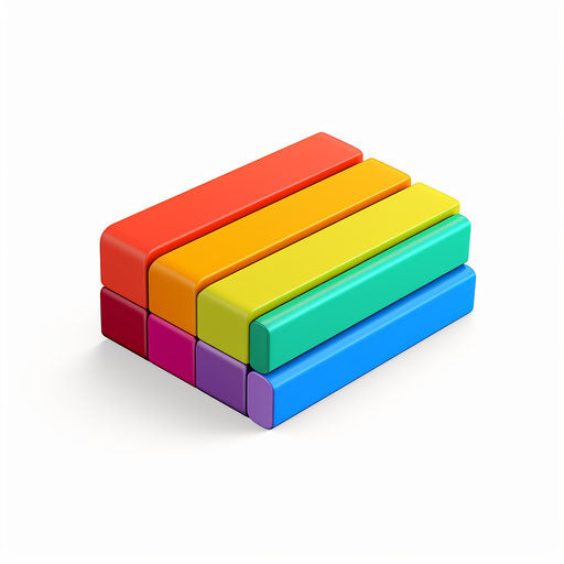 Crayon box in Minimalist style on white background