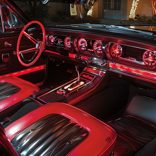 1967 Chevy Bel Air with advanced sound system and customizable ambient lighting