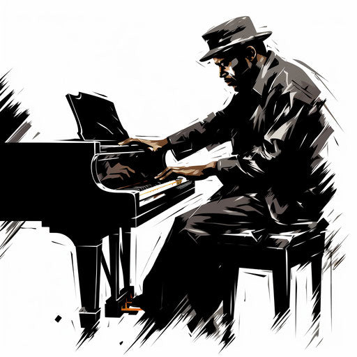 Chiaroscuro Art style illustration on white background