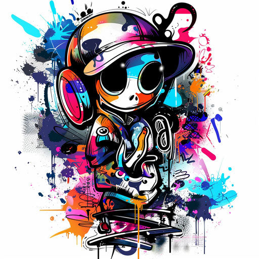 Graffiti-style sketch for dark arts tattoo