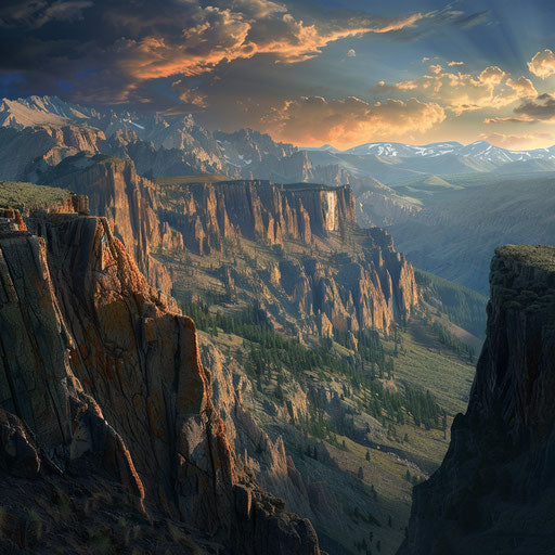 Big Horn Mountains bathed in setting sun light