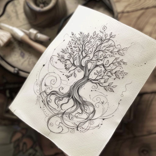 Art Nouveau Tree of Life Tattoo