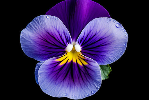 Purple and white pansy flower in bold high resolution