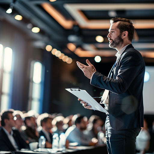 Engaging presentation at a professional conference
