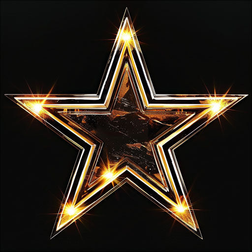 Star symbol icon in princesscore style, NYC explosion coverage