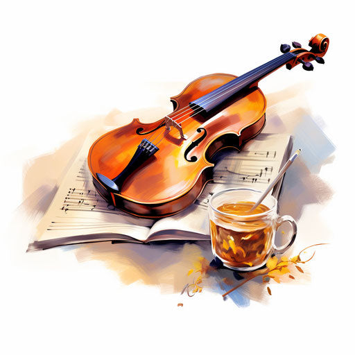 Oil painting style illustration on white background