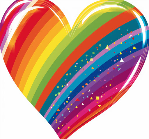 Rainbow heart LGBT pride