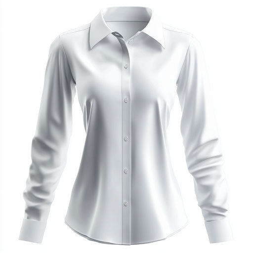 3D blouse in realistic style with flat white background, isolated clipart