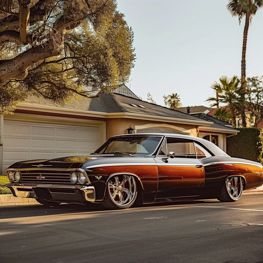 1967 Chevy Bel Air with two-tone paint and chrome