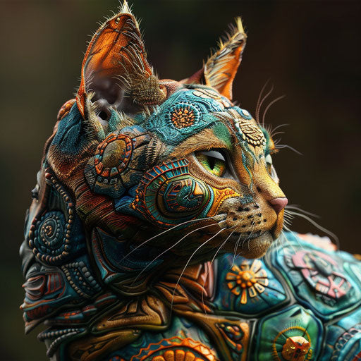 Tortoise cat profile view