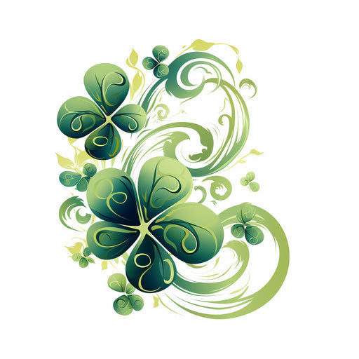 Lucky charm image in the style of Chiaroscuro Art, on white background