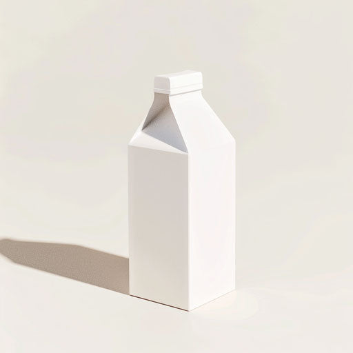 Realistic milk carton clipart on white background