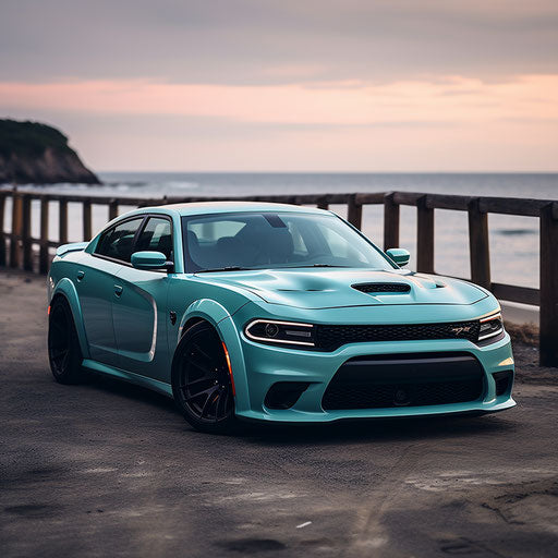 Seafoam blue dodge charger hellcat