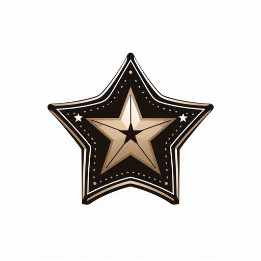 Sheriff badge in Minimalist style on white background