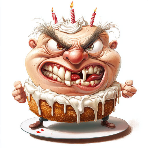 Corporate Birthday Cake Caricature Clipart Packages for Branding