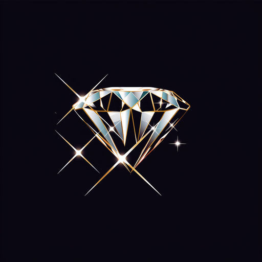 Sparkling diamond logo for luxury and durability