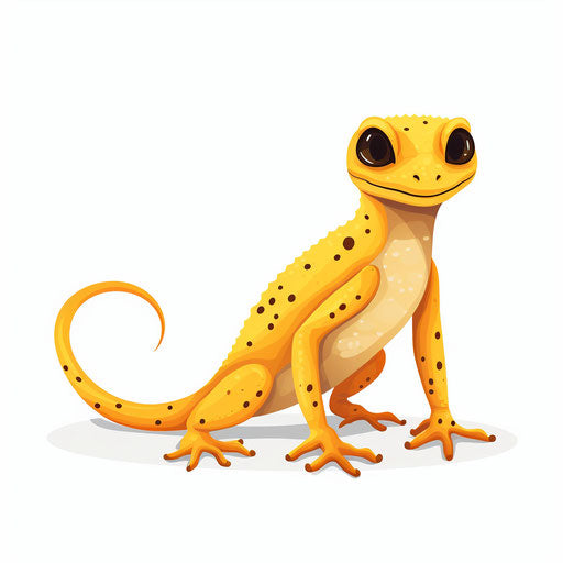 Gecko artwork in Minimalist style, on white background