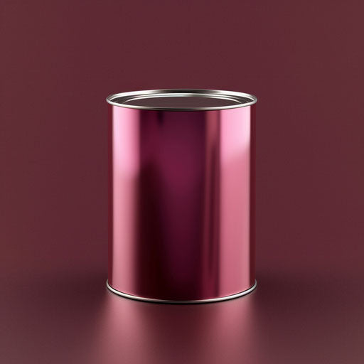 Realistic tin clipart on deep burgundy background