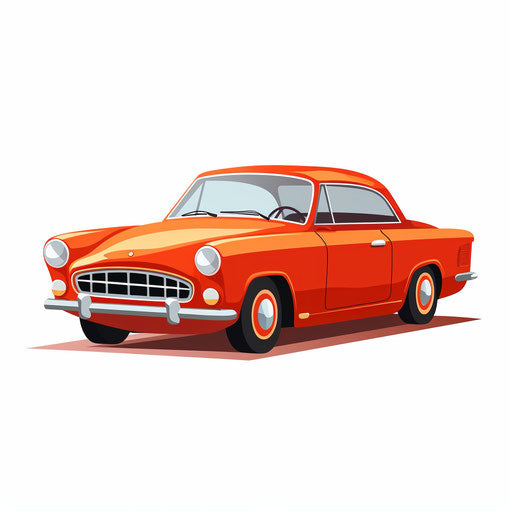 Car clipart in Minimalist style, on white background
