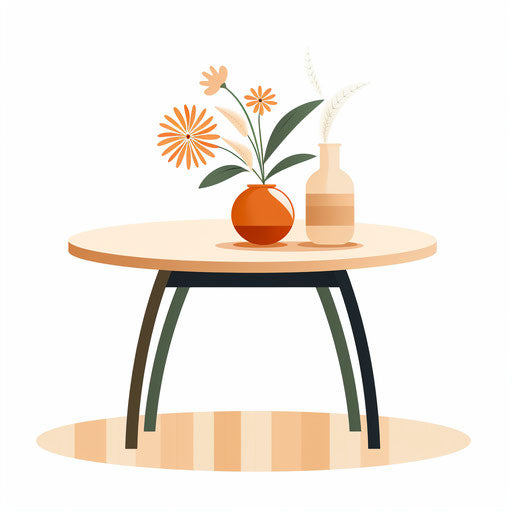 Minimalist style table clipart on white background