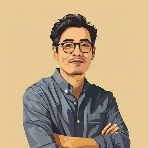 Line leader clipart in photo realistic style with a flat random background, vintage filter and delicate lines