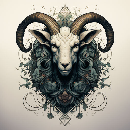 The Devil Goat: Metalcore Symmetrical Romantic Tattoo