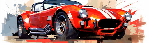 Car coloring page, cobra style, exacting precision