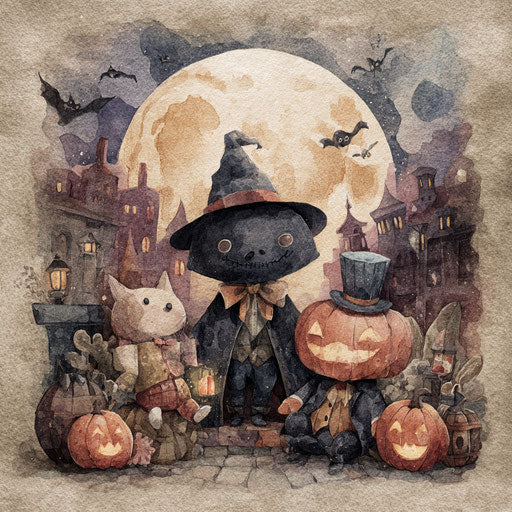 Lighthearted and Festive Halloween Artwork
