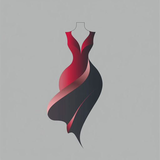 Creative and modern clothing logo with stylized dress form