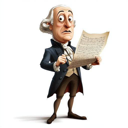 Humorous caricature of a constitution with exaggerated human traits