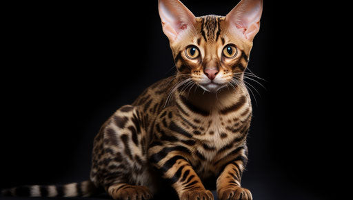 Bengal Cat, Energetic and Bold Style, Dark Beige and Maroon 37:21