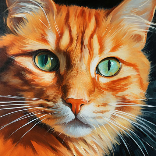 Orange cat closeup of the face