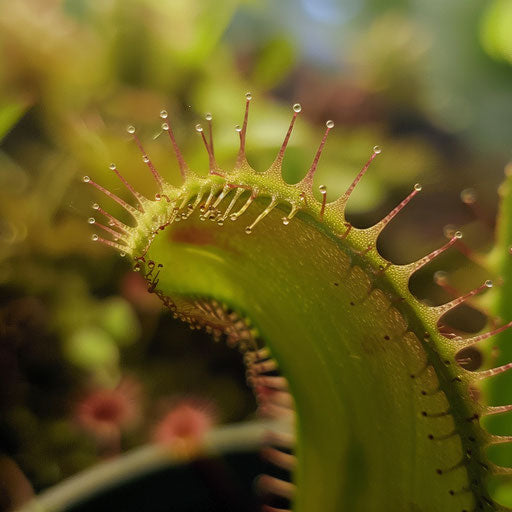 Venus flytrap trap set to close with trigger hairs