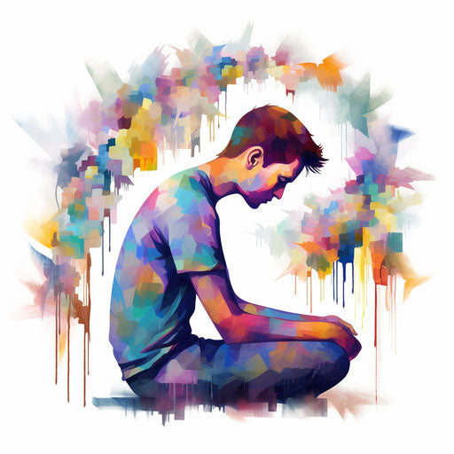 Mental Health Illustration in Impressionistic Art Style
