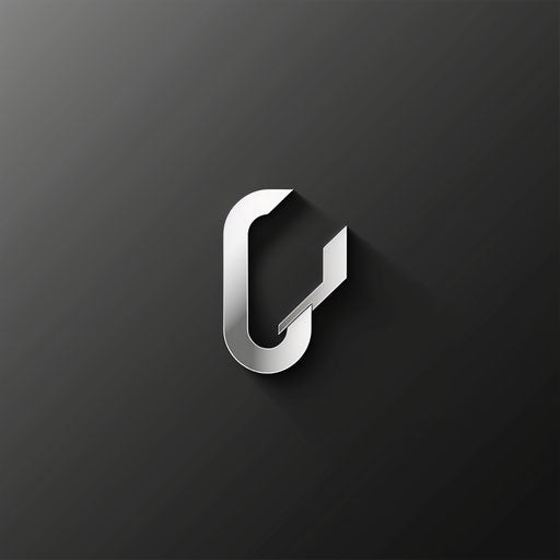 Modern digital marketing logo with sleek typography and a silver background