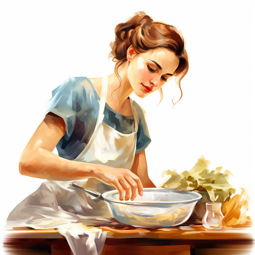 Dishwashing brush in Oil painting style