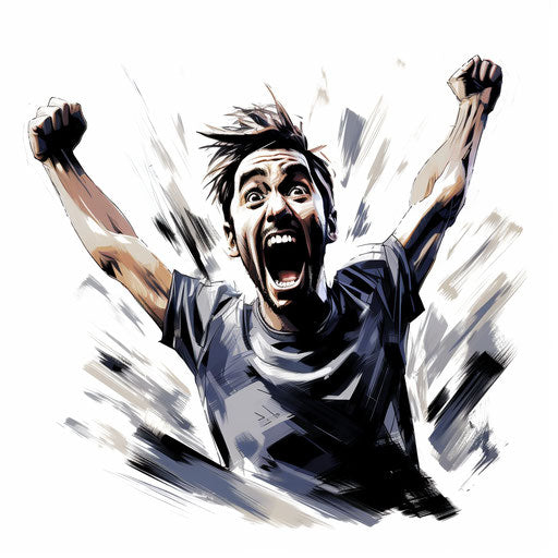 Exciting illustration in the style of Chiaroscuro Art on white background