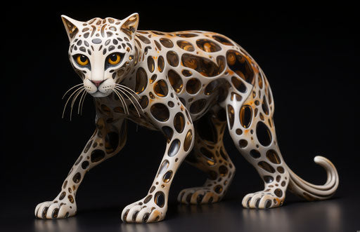 The spotted feline in the wild, bold yet graceful style