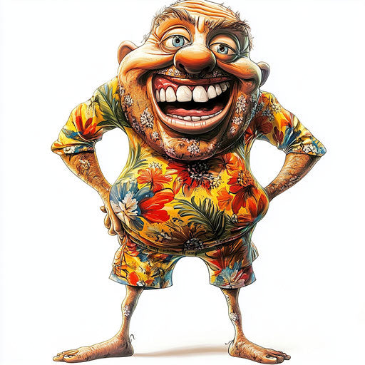 Memorable Patient Caricature Clipart for Corporate Branding