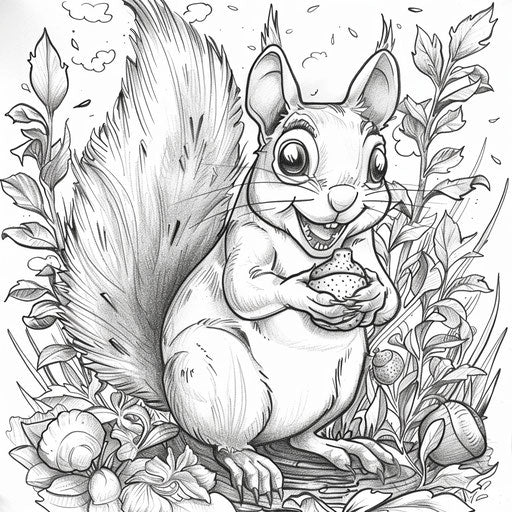 Squirrel's delight with an acorn