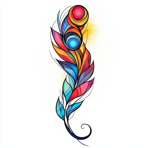 Flat tattoo wrist designs on pure white background