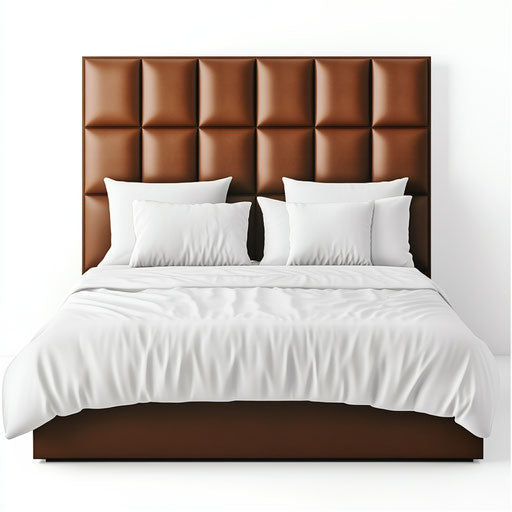 Realistic 3D headboard on flat white background, isolated clipart
