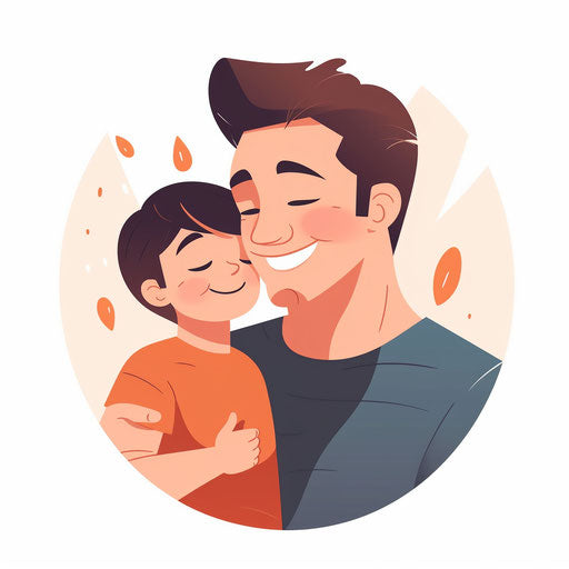 Minimalist style clipart for Father's Day, on a white background