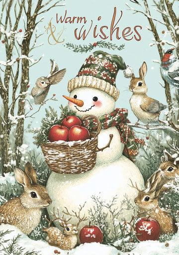 Warm wishes in the snowy forest