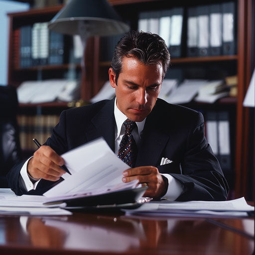 Document review by executive at large desk