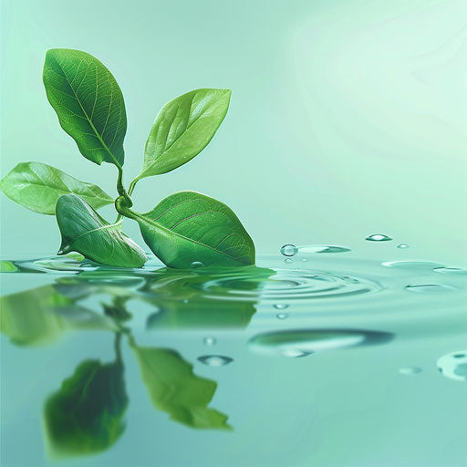 Realistic clipart on serene aqua background, natural design